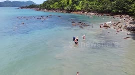 Bathers on São Paulo beaches, Brazil