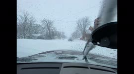 Minnesota man shows what’s it’s like for ice to build up on windshield