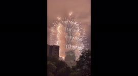 Tokyo tower lights up with spectacular fireworks to launch 2022
