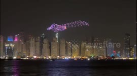 Dubai residents enjoys magical drone show