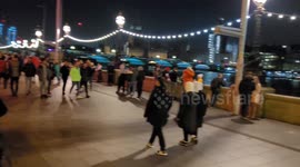 Peaceful  NYE celebrations at The London Eye with minimal police presence