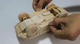 Filipino YouTuber constructs toy car from hundreds of popsicle sticks