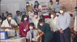 Watch - Visuals from Mumbai --  It is a big day for India - as the vaccination drive for teenagers has started in India