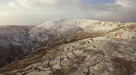 First Snow Of 2022 In Northern Ireland - Aerial View