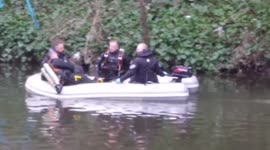 UK police divers search canal following disappearance of student Charley Gadd
