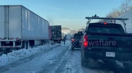 Moment motorist in Virginia is freed after being stranded on I-95 for THIRTEEN HOURS