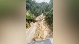 Heavy rains trigger landslides in Malaysia’s Negeri Sembilan state