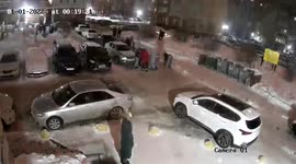 NYE fireworks fail in Russia sees locals running for cover