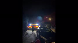 Rowe Court, Reading following a major fire which began at the site on Wednesday, 15 December 2021.