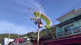 French tourist and Thai instructor injured after crashing paramotor into power lines