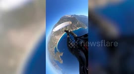 French paraglider rescued at sea after plummeting into FREEFALL due to chute malfunction