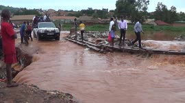 Heavy rain caused flooding in Kampala, Uganda