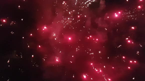 Dazzling Display of Fireworks lights up the sky during the evening