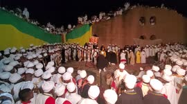 Chanting for Ethiopian Orthodox Christmas Eve in Lalibela after government retakes town