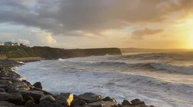 New Year’s Day 2022 sunset Lahinch Ireland