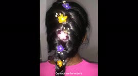 Hair brooch made up of stocking cloth and it's completely handmade