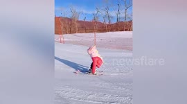 Future Winter Olympic gold medalist? Talented 4-year-old shows off impressive skiing skills