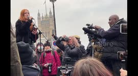 Patsy Stevenson, who was arrested at the Sarah Everard vigil, speaks at Kill the Bill protest