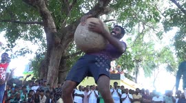 Forget about Tinder! Lifting 129kg spherical stones will help you find a partner!
