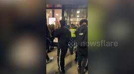 Dozens of people flee in panic after hearing a 