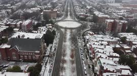 AERIAL VIDEO: Snow Storm in Richmond, Virginia