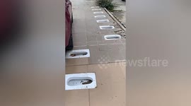 Toilets spotted in open car park in southern China