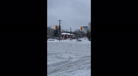 Snowstorm Toronto ONstotm Snowmaggedon Snow Snowday Canada on January 17 2022