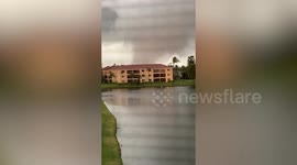 Watch the moment a tornado tore through Fort Myers, Florida, sending debris flying