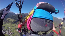 Insane stunt basejumping off a paraglider, skydiving without an airplane