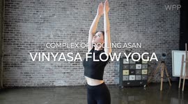 Complex of rolling asan in Vinyasa flow yoga
