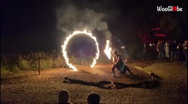 'Performance artist pumps up the HEAT with SPELLBINDING Fire Dancing act'