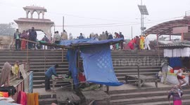 Millions take Holy Dip in Ganga River during Makara Sankaranti Festival in India
