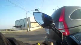 CLOSE CALL: Moped rider almost had a fatal crash after pulling out (Dashcam Video)
