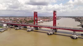 Video DRONE Ampera Bridge, Indonesian South Sumatra Pagaralam, and Indonesian Curup Bengkulu.