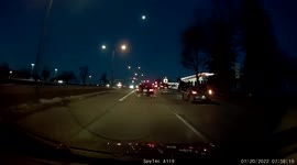 Another beautiful clear sight of meteorite streaking across cloudless Milwaukee sky