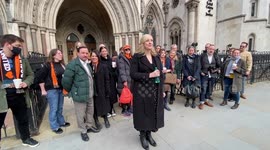 Journalist Carole Cadwalladr at Royal Courts of Justice for the last day of Arron Banks libel trial