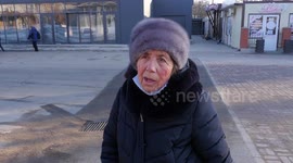 A resident of Sartana, Donetsk, gives her opinion on possible conflict between Russia and Ukraine