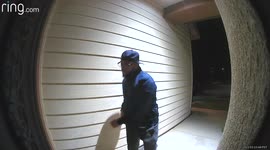 Man is caught on doorbell camera randomly vandalizing property before being arrested