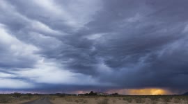 Brilliant Stormy Sunset Near Wickenburg in West Arizona January 22 2022