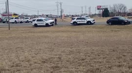 Manor Texas police and ems working a single vehicle accident