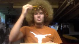 Most Pencils in hair world record