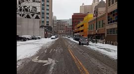 Cold weather and snow slam Detroit