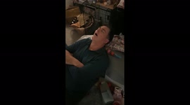 Snore snore snore dad asleep on Christmas day just after dinner. He still doesn't know about this video