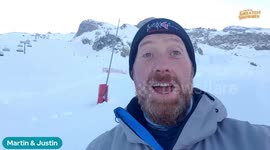 British sculptors use 100 TONNES OF SNOW to create tribute to Eddie 'The Eagle' Edwards' ski jump