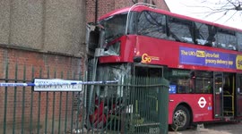 Double-decker bus unwedged from Chingford building following crash that injured 19, including children