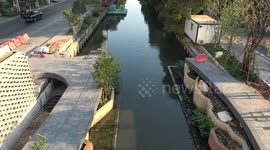 Drainage canal transformed into beautiful public park in Thailand