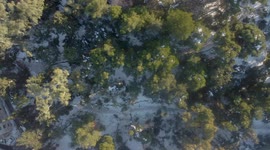 Drone footage of snow-covered Athens, Greece