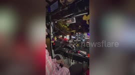 Tuktuk driver installs gadgets on dashboard making it look like pilot's cockpit