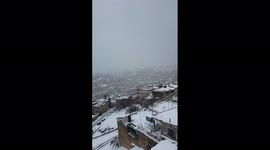 Jordan: Snowstorm Hits, Amman Blanketed In White 3