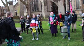 KILL THE BILL PROTEST - OUTSIDE HOUSE OF LORDS - DRUMMERS IN UNION. - 2